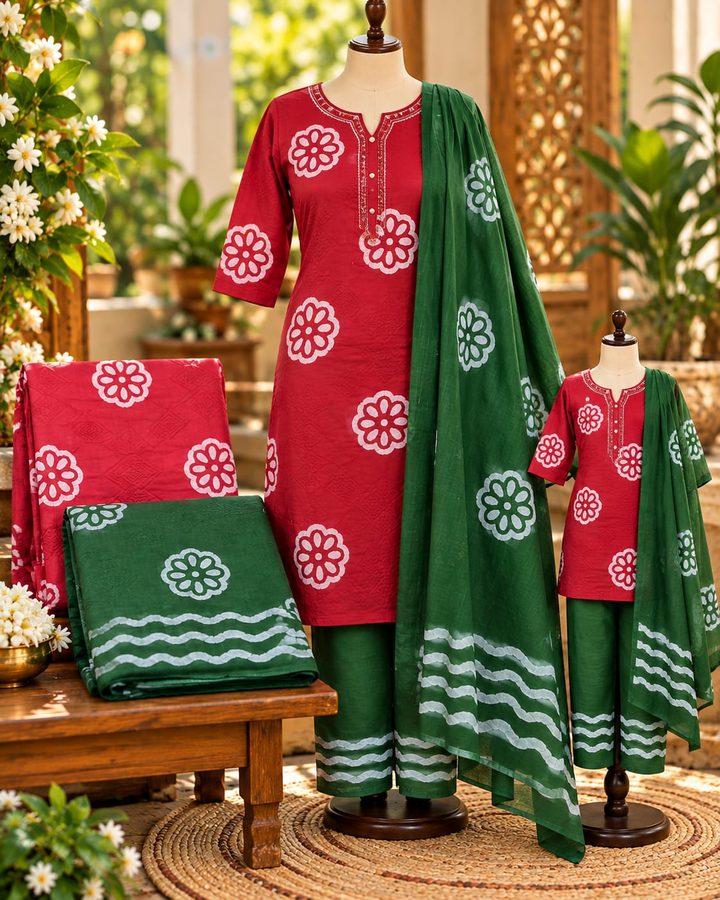Salwar materials with dupatta